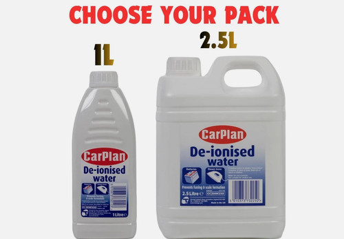 Carplan ionised water pure - de-ionised,