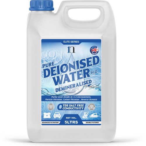 Pure deionised water 5litre - deionised,