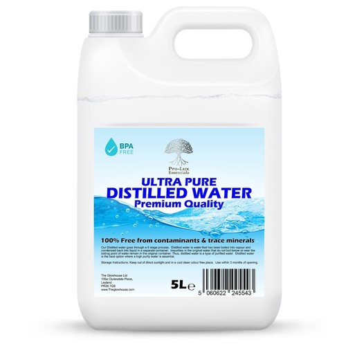 Distilled water 100 pure - water, 100%